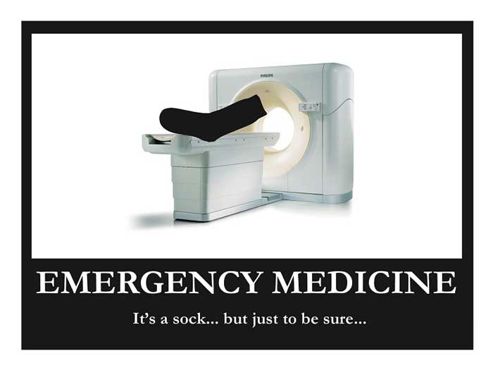 Emergency medicine sock meme