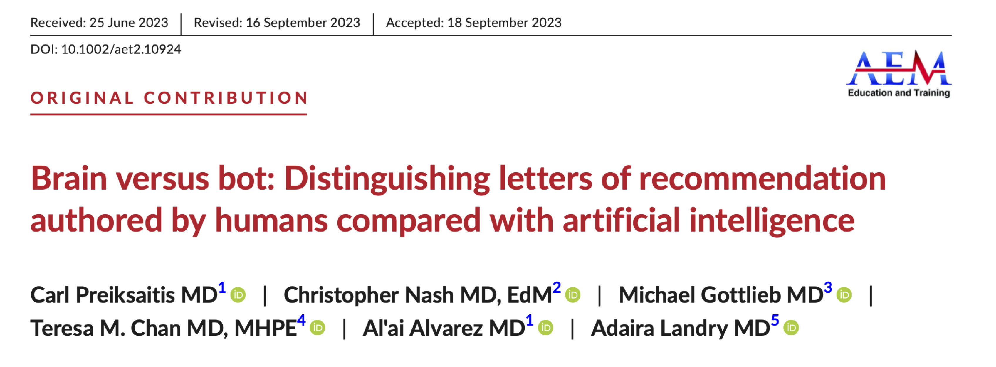 article title and authors